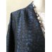 画像4: ガウンコート（9号）きりり、着物リメイク、着物リメイクコート、紬コート、絹コート、一点物、オリジナル、オリジナルコート、和柄、和柄コート、モダンコート、レトロコート、粋なコート、個性的、青いコート、和柄コート、着物コート）