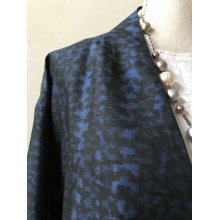 他の写真3: ガウンコート（9号）きりり、着物リメイク、着物リメイクコート、紬コート、絹コート、一点物、オリジナル、オリジナルコート、和柄、和柄コート、モダンコート、レトロコート、粋なコート、個性的、青いコート、和柄コート、着物コート）