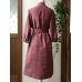 画像12: ガウンコート（9号）着物リメイク、紬、絹、一点物、オリジナル、和柄、モダン、レトロ、ピンクコート、お洒落コート