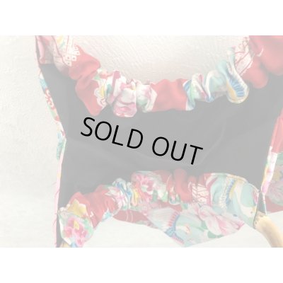 画像7: バンブーバッグ（着物リメイク、オリジナル、レトロ、モダン、クラシカル、昭和レトロ、ヴィンテージ、希少価値あり、小紋、和柄、花柄、絹、私だけ）