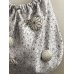画像3: バンブーバッグ（着物リメイク、菊柄、小紋、くるみボタン、オリジナル、絹素材バッグ、着物バンブーバッグ、希少価値あり）