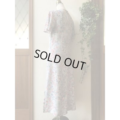 画像16: フレアースリーブワンピース 9号　(可憐、オリジナル、和柄、1点もの、着物リメイク、着物リメイクワンピース、フレアースリーブワンピース、半袖ワンピース、グレーワンピース、レトロ、モダンワンピース、フォーマルワンピース、パーティーワンピス）