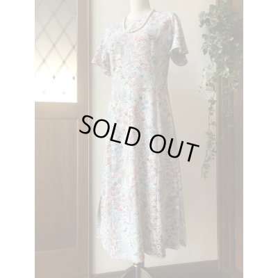 画像9: フレアースリーブワンピース 9号　(可憐、オリジナル、和柄、1点もの、着物リメイク、着物リメイクワンピース、フレアースリーブワンピース、半袖ワンピース、グレーワンピース、レトロ、モダンワンピース、フォーマルワンピース、パーティーワンピス）