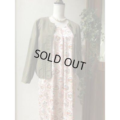 画像6: フロントタックワンピース9〜11号（着物リメイク、着物リメイクワンピース、フレンチスリーブワンピース、シンプルワンピース、ナチュナルワンピース、白いワンピース、古着、オリジナル、希少価値あり、１点もの、絹）