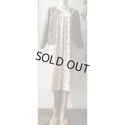 画像7: フロントタックワンピース9〜11号（着物リメイク、着物リメイクワンピース、フレンチスリーブワンピース、シンプルワンピース、ナチュナルワンピース、白いワンピース、古着、オリジナル、希少価値あり、１点もの、絹）