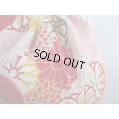 画像5: バンブーバッグ（着物リメイク、オリジナル、レトロ、モダン、クラシカル、昭和レトロ、ヴィンテージ、希少価値あり、小紋、和柄、菊柄、絹、私だけ）