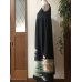 画像11: ハイウエストロングドレス 9〜11号（留袖、オリジナル、和柄、絹素材、1点もの、着物リメイク、着物リメイクドレス、和柄ドレス、ノースリーブドレス、黒いドレス、モダンドレス、フォーマルドレス、パーティードレス）