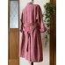 画像9: ガウンコート（9号）着物リメイク、紬、絹、一点物、オリジナル、和柄、モダン、レトロ、ピンクコート、お洒落コート