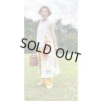 ロングジレ（着物リメイク、和柄、希少価値あり、オンリーワン、振袖、絽）