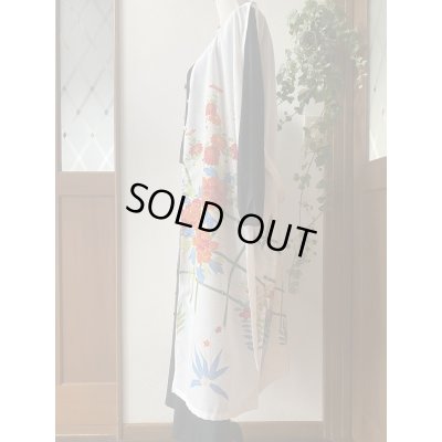 画像12: ロングジレ（着物リメイク、和柄、希少価値あり、オンリーワン、振袖、絽）