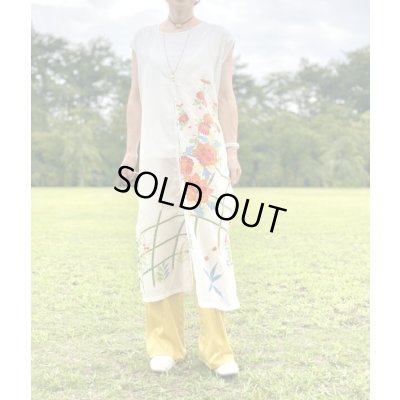 画像9: ロングジレ（着物リメイク、和柄、希少価値あり、オンリーワン、振袖、絽）