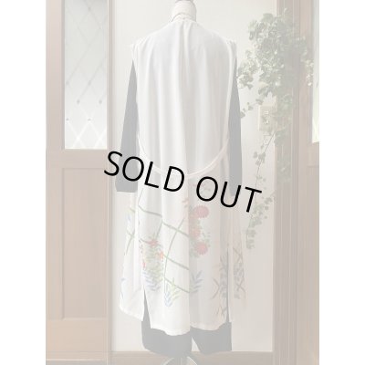画像13: ロングジレ（着物リメイク、和柄、希少価値あり、オンリーワン、振袖、絽）