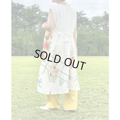 画像8: ロングジレ（着物リメイク、和柄、希少価値あり、オンリーワン、振袖、絽）