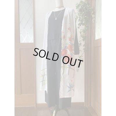 画像11: ロングジレ（着物リメイク、和柄、希少価値あり、オンリーワン、振袖、絽）