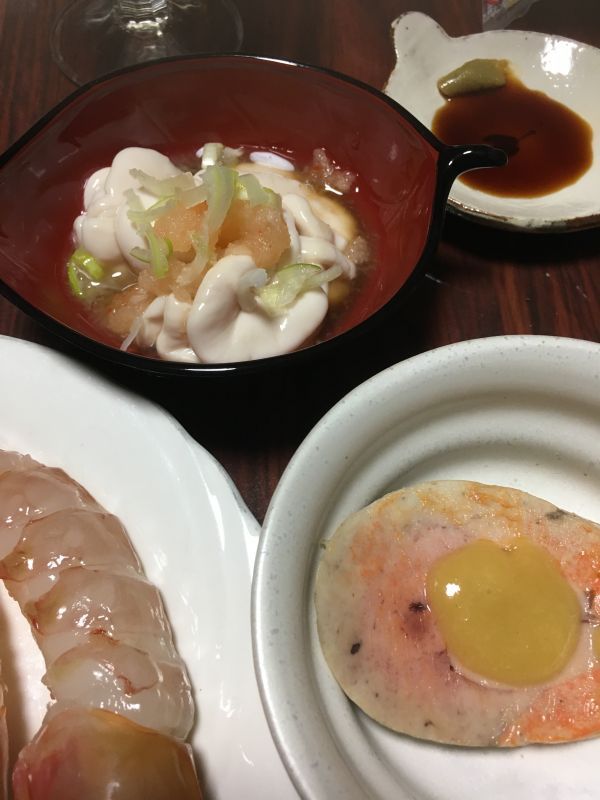 白子とあん肝！！寺泊鮮魚センター