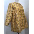 画像5: ダブルショートジャケット(9号）着物リメイク、黄八丈、1点物、オリジナル、ショートコート、和柄、絹 (5)