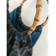 画像3: バンブーバッグ（着物リメイク、オリジナル、希少価値あり、紬、和柄、花柄、絹、私だけ） (3)