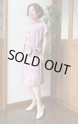 画像: ワンピース（9〜11号）着物リメイク、着物ワンピース、羽織、刺繍、くすみピンク、ひざ丈ワンピース、フレンチスリーブ、ヴィンテージ、レトロ、フォーマル、ドレスアップ、和柄