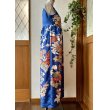 画像12: カシュクール風ハイウエストドレス 9号（青、オリジナル、和柄、1点もの、着物リメイク、着物リメイクドレス、フォーマルドレス、ノースリーブドレス、モダン、パーティードレス、振袖リメイク） (12)