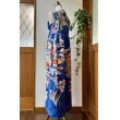 画像15: カシュクール風ハイウエストドレス 9号（青、オリジナル、和柄、1点もの、着物リメイク、着物リメイクドレス、フォーマルドレス、ノースリーブドレス、モダン、パーティードレス、振袖リメイク） (15)