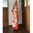画像11: カシュクール風ハイウエストドレス 9号（赤白、オリジナル、和柄、1点もの、着物リメイク、着物リメイクドレス、フォーマルドレス、ノースリーブドレス、モダン、パーティードレス、振袖リメイク） (11)