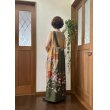 画像16: カシュクール風ハイウエストドレス 9〜11号（からし色、オリジナル、和柄、1点もの、着物リメイク、着物リメイクドレス、フォーマルドレス、ノースリーブドレス、モダン、パーティードレス、振袖リメイク） (16)
