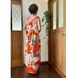 画像16: カシュクール風ハイウエストドレス 9号（赤白、オリジナル、和柄、1点もの、着物リメイク、着物リメイクドレス、フォーマルドレス、ノースリーブドレス、モダン、パーティードレス、振袖リメイク） (16)