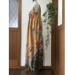 画像5: カシュクール風ハイウエストドレス 9〜11号（からし色、オリジナル、和柄、1点もの、着物リメイク、着物リメイクドレス、フォーマルドレス、ノースリーブドレス、モダン、パーティードレス、振袖リメイク） (5)
