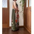 画像18: カシュクール風ハイウエストドレス 9〜11号（からし色、オリジナル、和柄、1点もの、着物リメイク、着物リメイクドレス、フォーマルドレス、ノースリーブドレス、モダン、パーティードレス、振袖リメイク） (18)