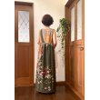 画像17: カシュクール風ハイウエストドレス 9〜11号（からし色、オリジナル、和柄、1点もの、着物リメイク、着物リメイクドレス、フォーマルドレス、ノースリーブドレス、モダン、パーティードレス、振袖リメイク） (17)