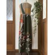 画像8: カシュクール風ハイウエストドレス 9〜11号（からし色、オリジナル、和柄、1点もの、着物リメイク、着物リメイクドレス、フォーマルドレス、ノースリーブドレス、モダン、パーティードレス、振袖リメイク） (8)