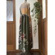 画像9: カシュクール風ハイウエストドレス 9〜11号（からし色、オリジナル、和柄、1点もの、着物リメイク、着物リメイクドレス、フォーマルドレス、ノースリーブドレス、モダン、パーティードレス、振袖リメイク） (9)
